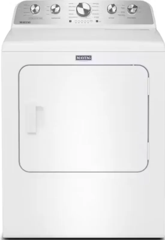 Maytag - 7 cu. Ft Vented Gas Dryer in White - MGD5605RW White