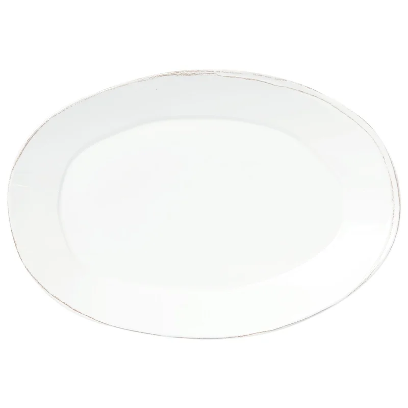 Melamine Lastra White Oval Platter