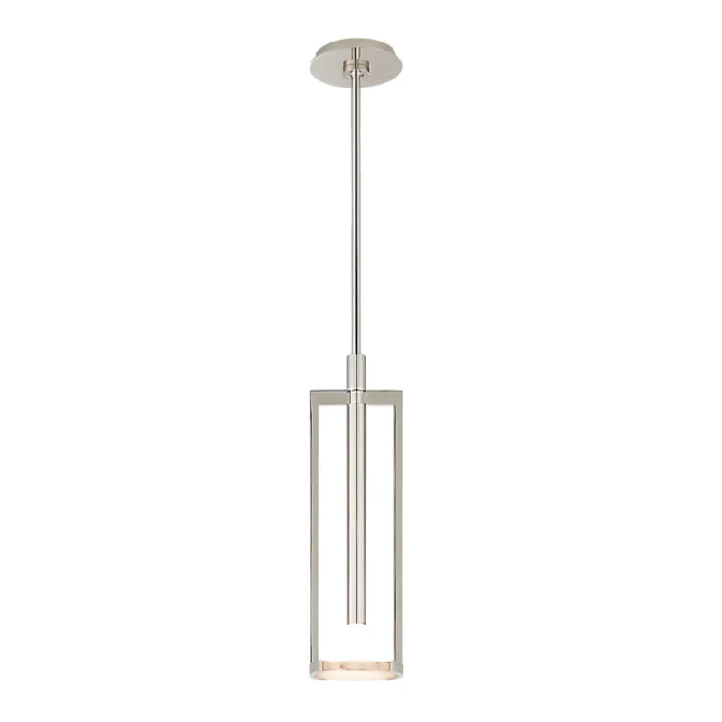 Melange Small Floating Disc Pendant, Polished Nickel