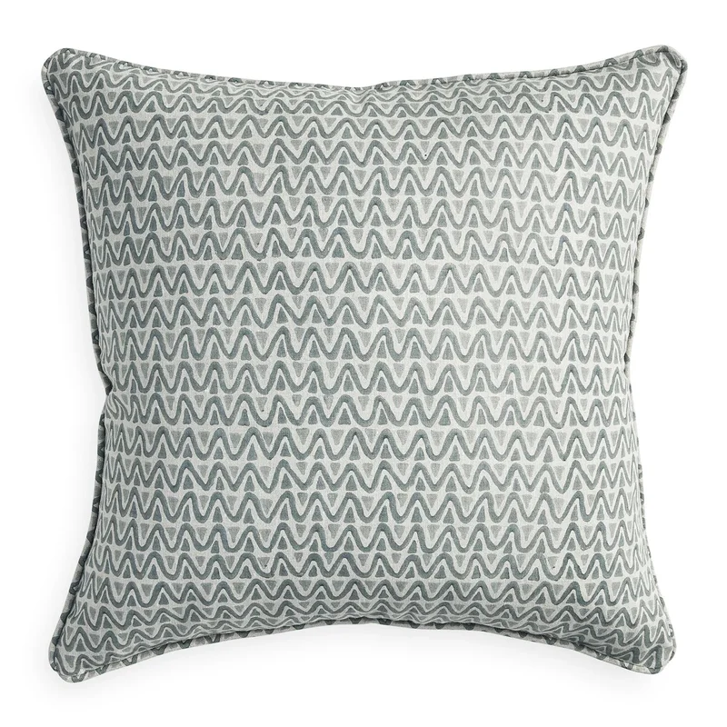Menorca Celadon Cushion, 20" x 20"