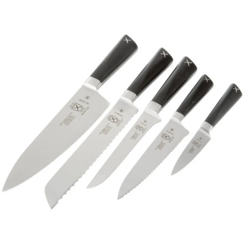 Mercer ZuM 6-Pc. Knife Block Set - Stainless & Glass