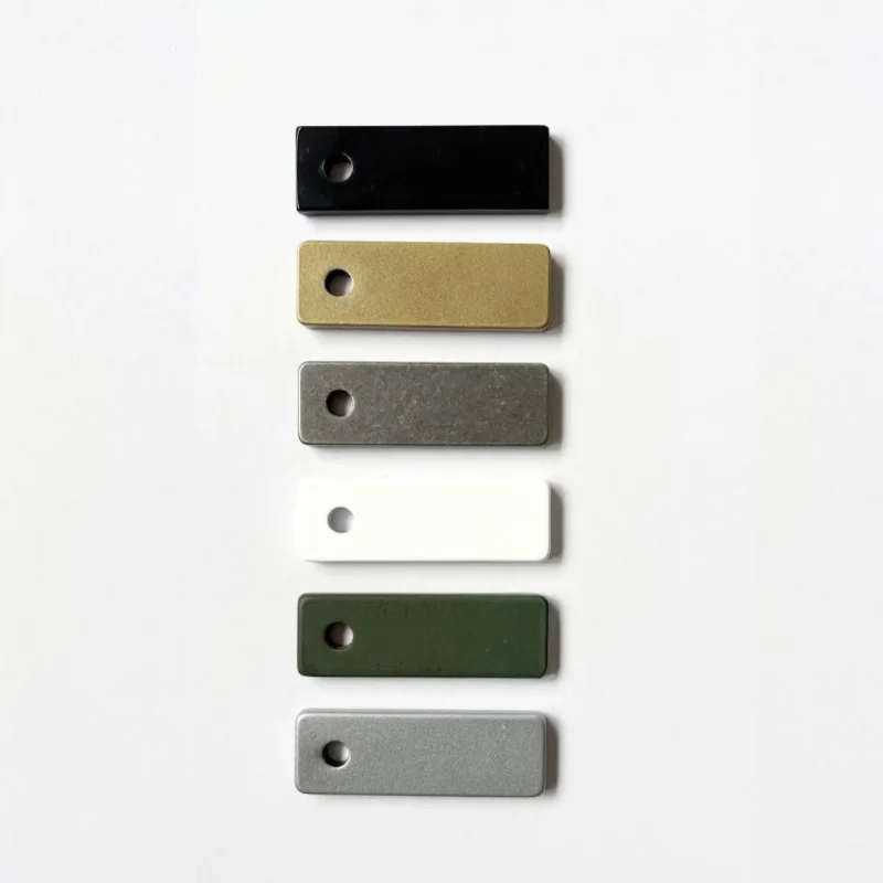 Metal Finish Sample Kit, Black, Brass, Raw Steel, Silver, White
