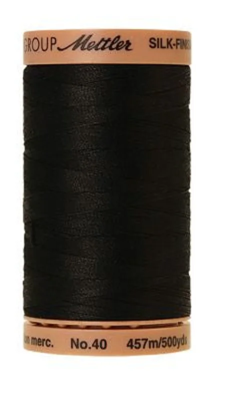 Mettler SILK-FINISH COTTON 40: 547yds-Black 4000