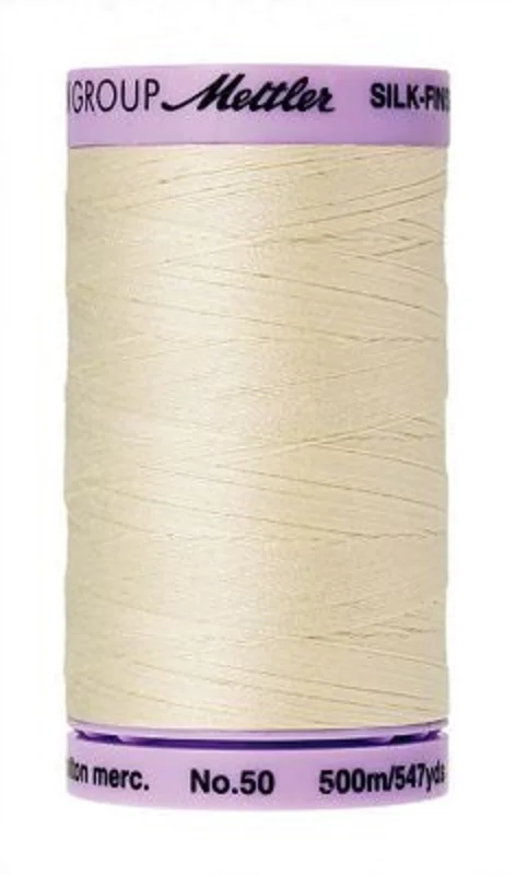Mettler SILK-FINISH COTTON 50: 547yd-Antique White 3612