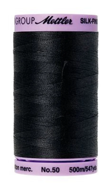 Mettler SILK-FINISH COTTON 50: 547yd-Black 4000