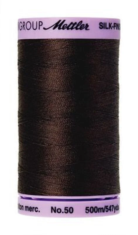 Mettler SILK-FINISH COTTON 50: 547yd-Black Peppercorn 1382