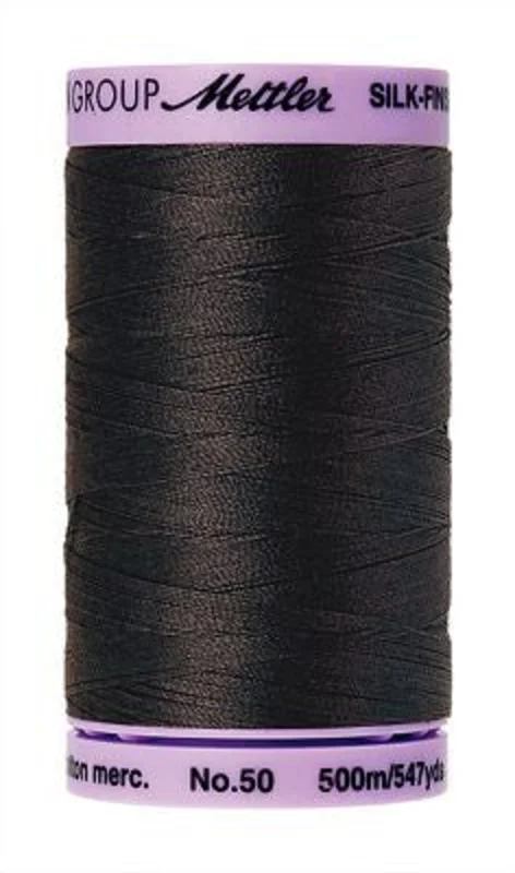 Mettler SILK-FINISH COTTON 50:  547yd-Charcoal 1282
