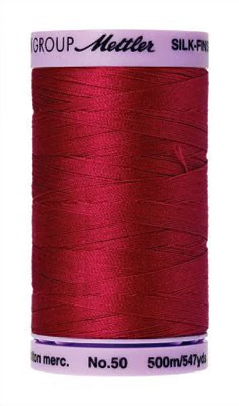 Mettler SILK-FINISH COTTON 50: 547yd-Country Red 0504