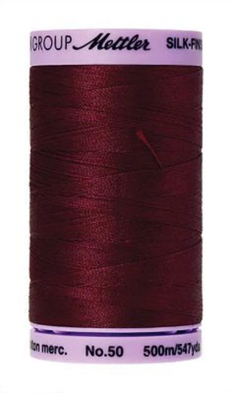 Mettler SILK-FINISH COTTON 50: 547yd-Cranberry 0918