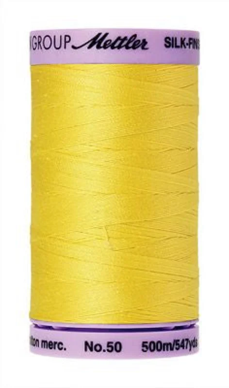 Mettler SILK-FINISH COTTON 50: 547yd-Lemon Zest 3507