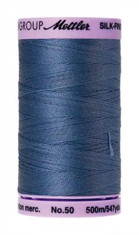 Mettler SILK-FINISH COTTON 50: 547yd-Smokey Blue 0351