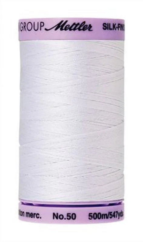 Mettler SILK-FINISH COTTON 50: 547yd-White 2000
