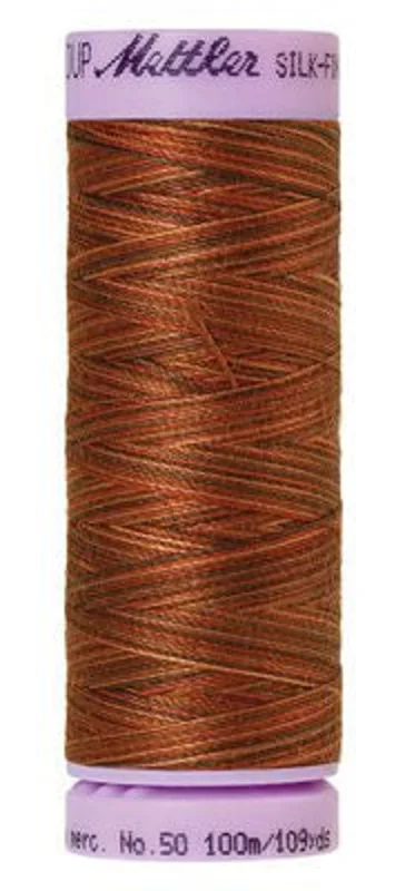 Mettler SILK-FINISH COTTON MULTI 50: 109yd-Chocolate 9852