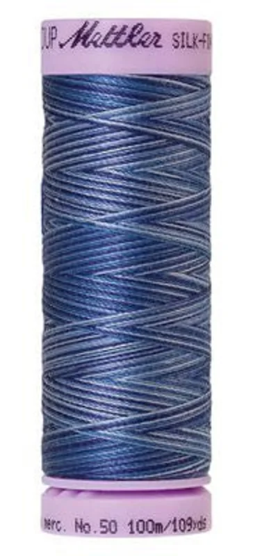 Mettler SILK-FINISH COTTON MULTI 50: 109yd-Evening Blue 9812