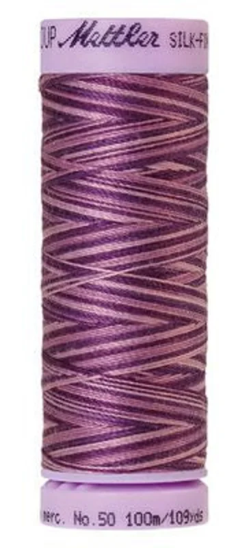 Mettler SILK-FINISH COTTON MULTI 50: 109yd-Lilac Bouquet 9838