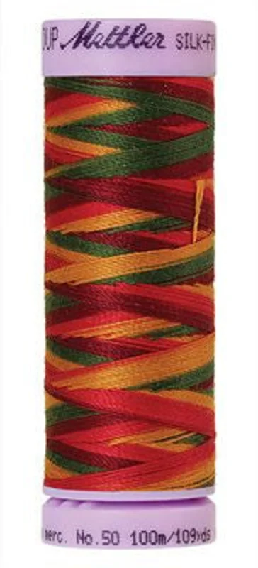 Mettler SILK-FINISH COTTON MULTI 50: 109yd-Poppy Garden 9851