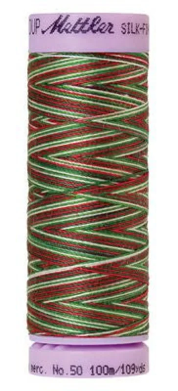 Mettler SILK-FINISH COTTON MULTI 50: 109yd-Seasons Greetings 9825