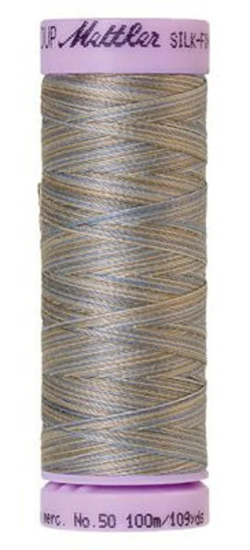 Mettler SILK-FINISH COTTON MULTI 50: 109yd-Silvery Blues 9843