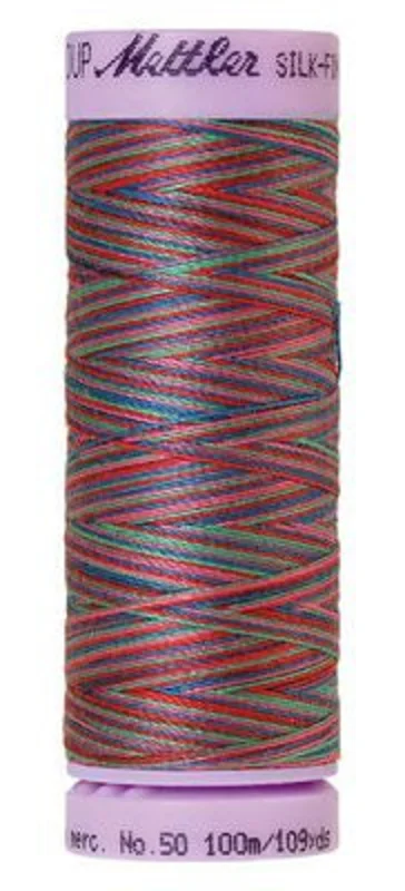 Mettler SILK-FINISH COTTON MULTI 50: 109yd-Techno Brights 9836