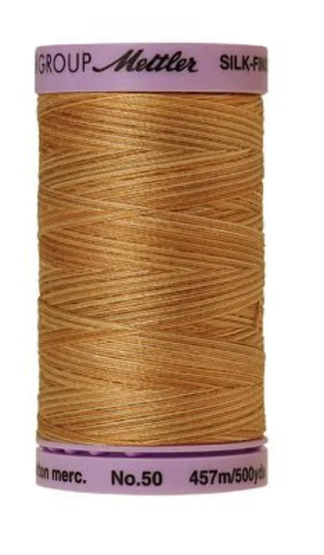 Mettler SILK-FINISH COTTON MULTI 50: 500yd-Bleached Straw 9855