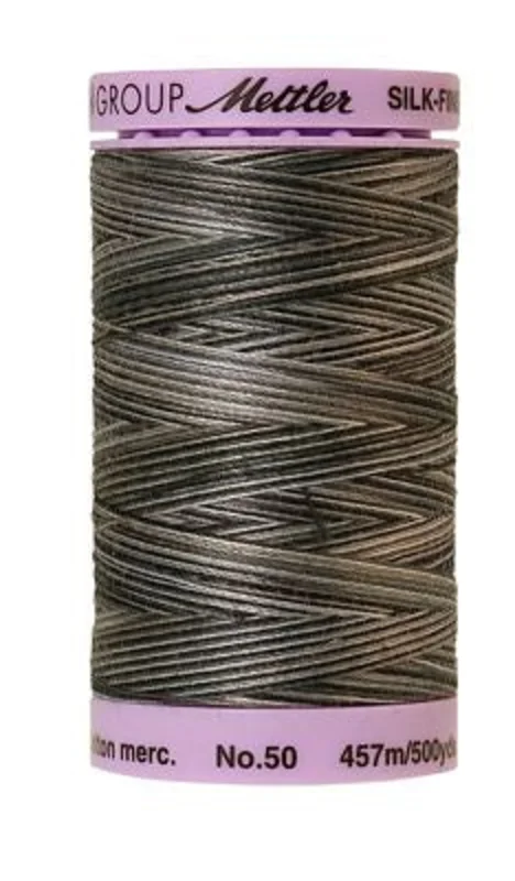 Mettler SILK-FINISH COTTON MULTI 50: 500yd-Charcoal 9861