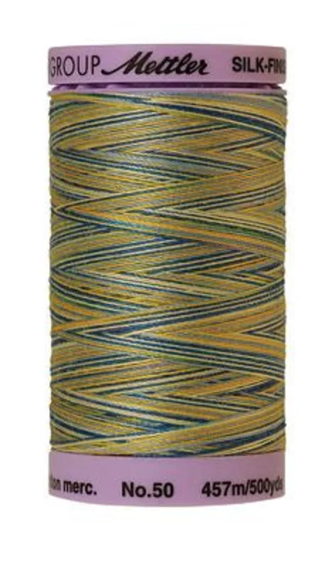 Mettler SILK-FINISH COTTON MULTI 50: 500yd-China Blue 9829