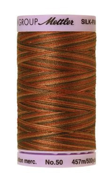 Mettler SILK-FINISH COTTON MULTI 50: 500yd-Chocolate 9852