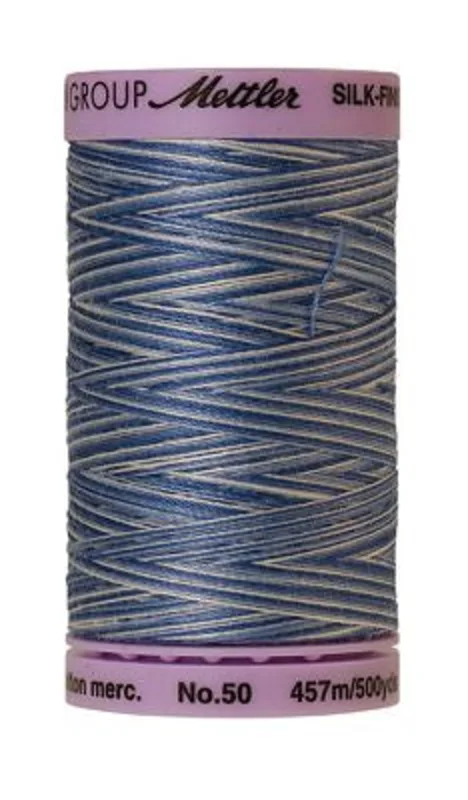 Mettler SILK-FINISH COTTON MULTI 50: 500yd-Clear Sky 9811