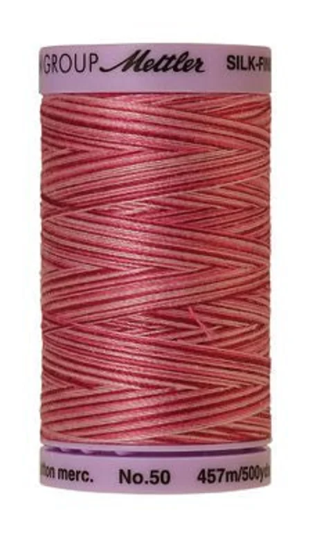 Mettler SILK-FINISH COTTON MULTI 50: 500yd-Cranberry Crush 9846