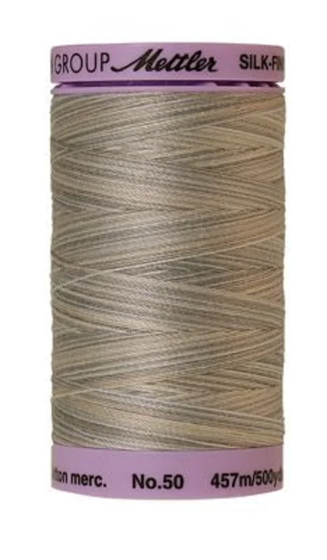 Mettler SILK-FINISH COTTON MULTI 50: 500yd-Dove Gray 9860