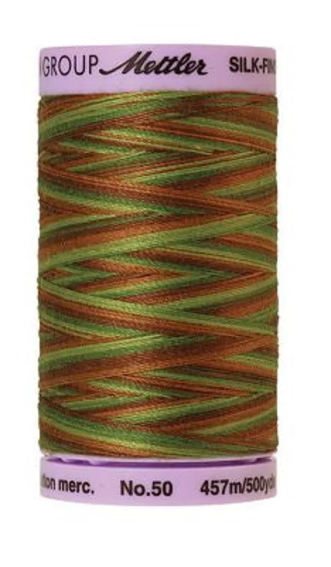 Mettler SILK-FINISH COTTON MULTI 50: 500yd-Forest Land 9822