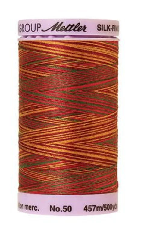 Mettler SILK-FINISH COTTON MULTI 50: 500yd-Poppy Garden 9851