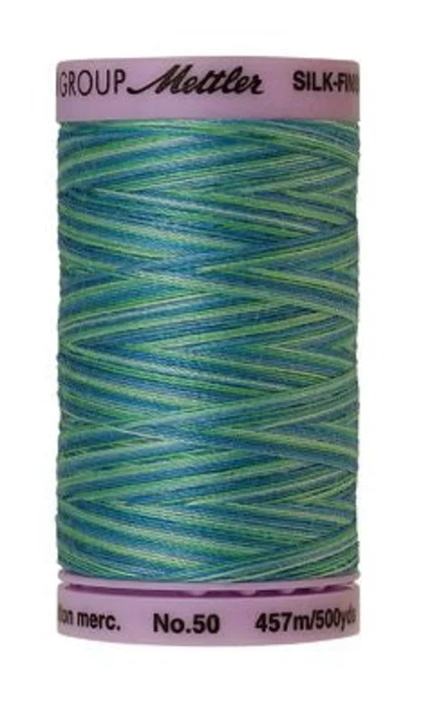 Mettler SILK-FINISH COTTON MULTI 50: 500yd-Seaspray 9814