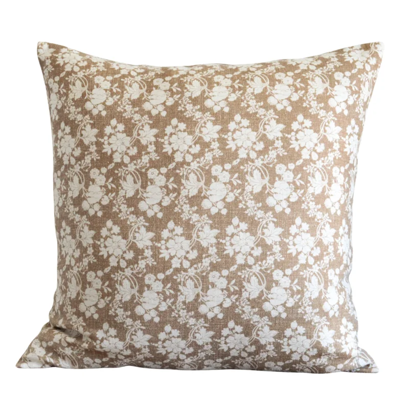 Mia Pillow, Bleached Oak, 22" x 22"