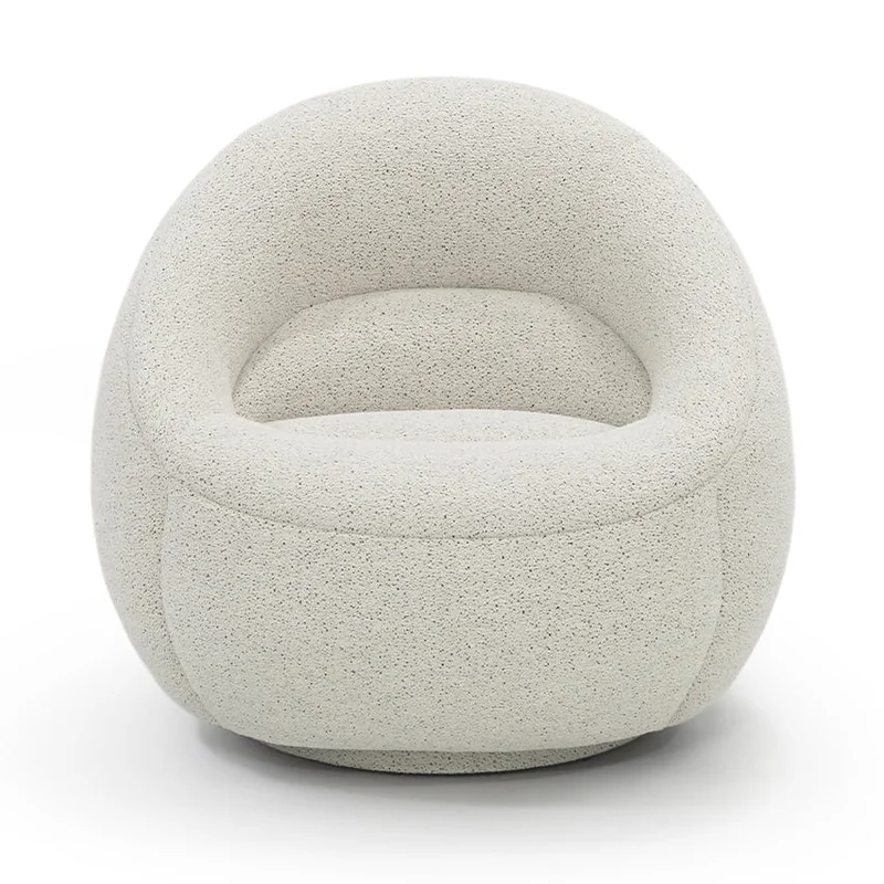 Micah Swivel Club Chair, Carnival 01 Fabric