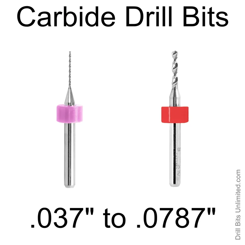 Micro Carbide Drill Bits  Choose Individual Size  .037".0787" (0.952.00 mm)