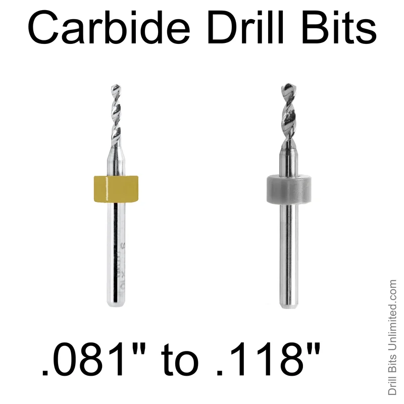 Micro Carbide Drill Bits  Choose Individual Size  .081".118" (2.053.00 mm)