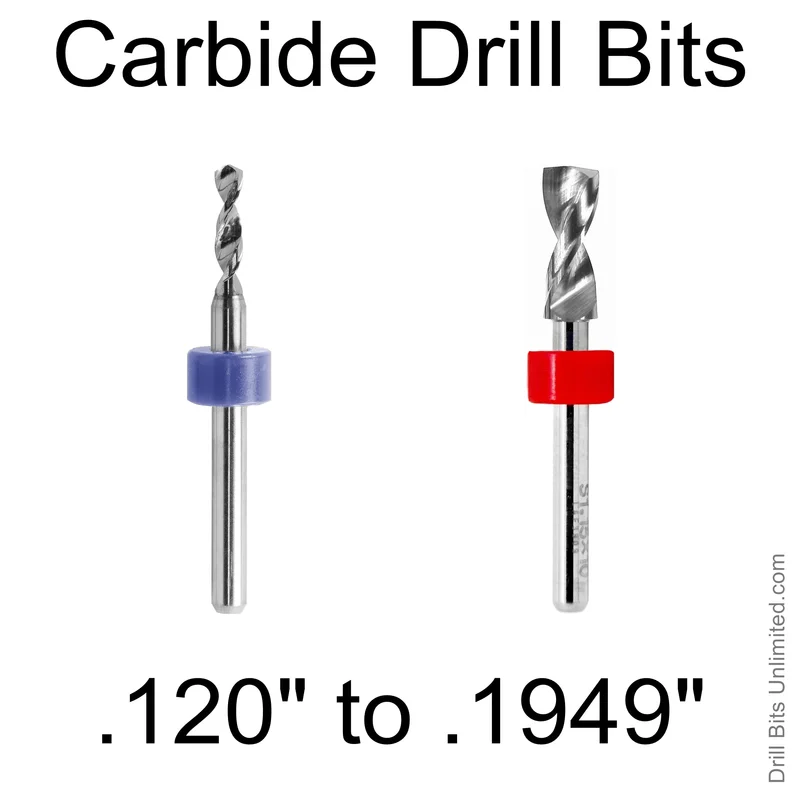 Micro Carbide Drill Bits  Choose Individual Size  .120".1949" (3.054.95 mm)