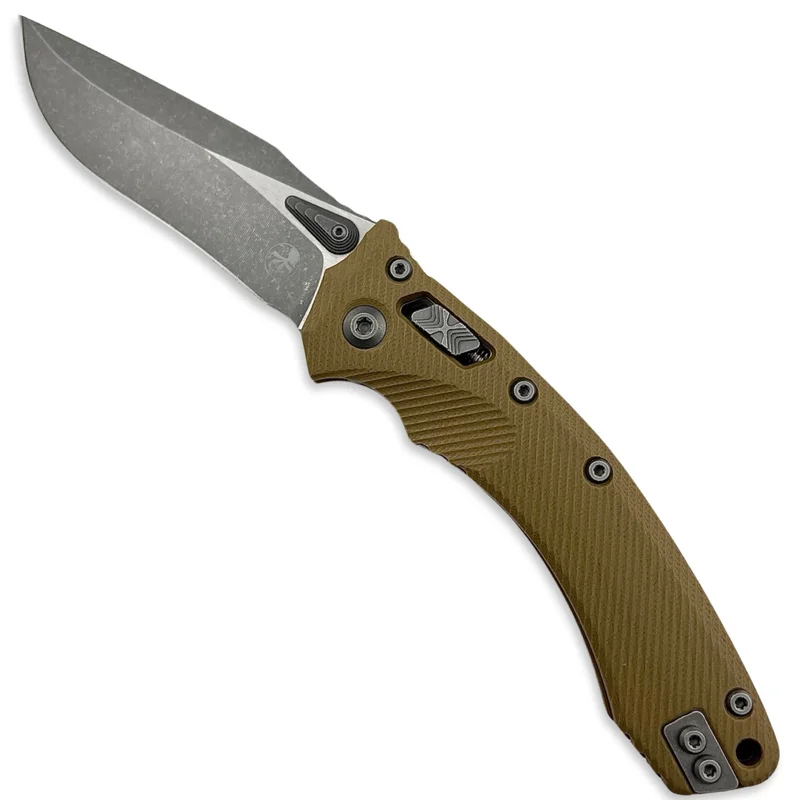 Microtech 137RL-10APFLGTTA - Amphibian RAM-LOK Apocalyptic Standard Fluted G10 Tan