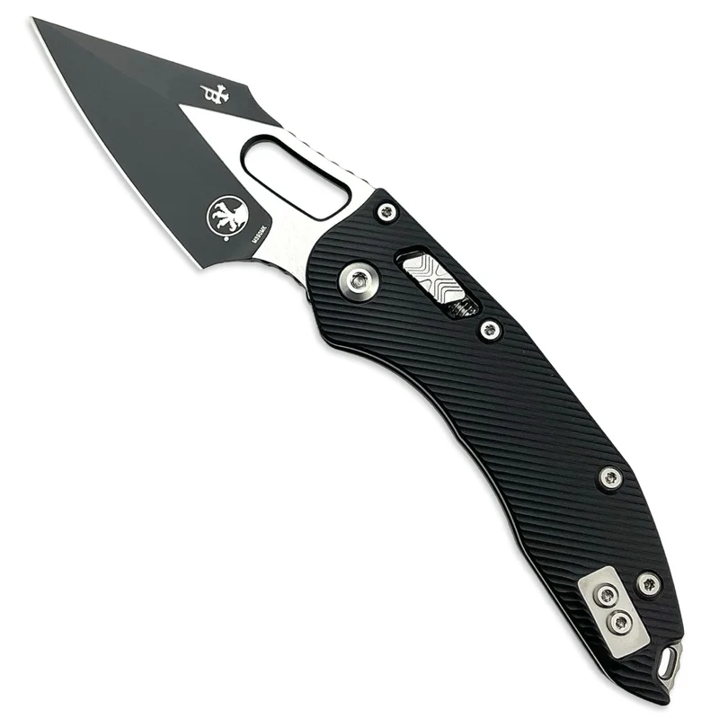 Microtech 169RL-1FL - Stitch S/E RAM-LOK Black Standard Fluted Aluminum Type III