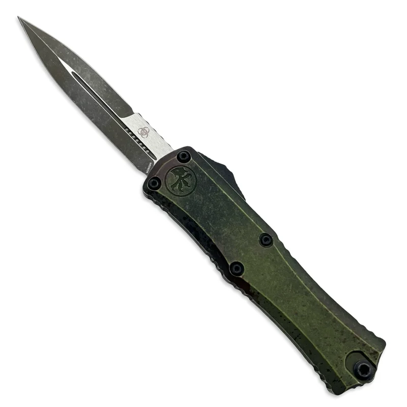 Microtech 1701M-1OBDS - Hera II Mini Bayonet Outbreak Signature Series Deep Engraved Standard