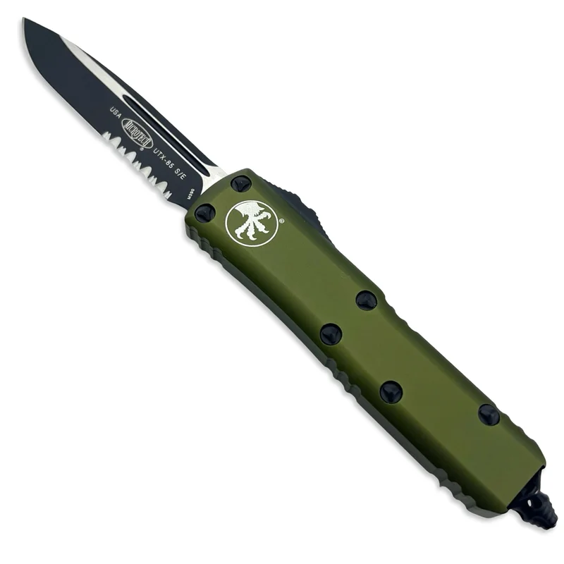 Microtech 231-2OD - UTX-85 S/E OD Green Partial Serrated *USED*