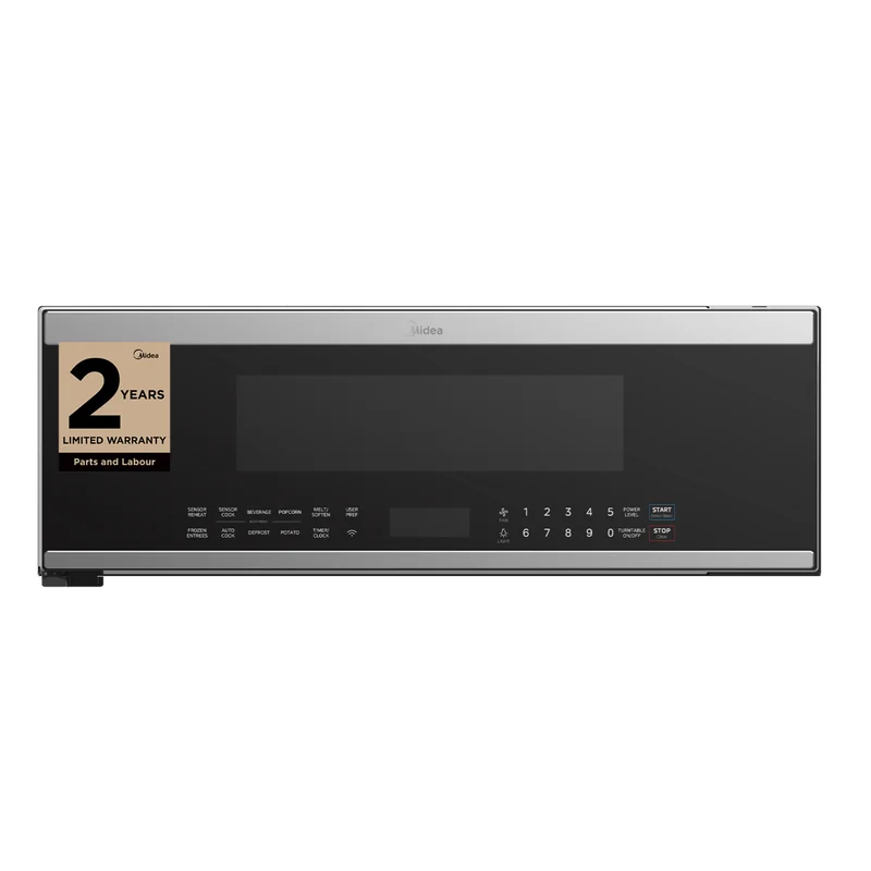 Midea - 1.2 cu. Ft Over the range Microwave in Stainless - MMO12S14ASTC Stainless