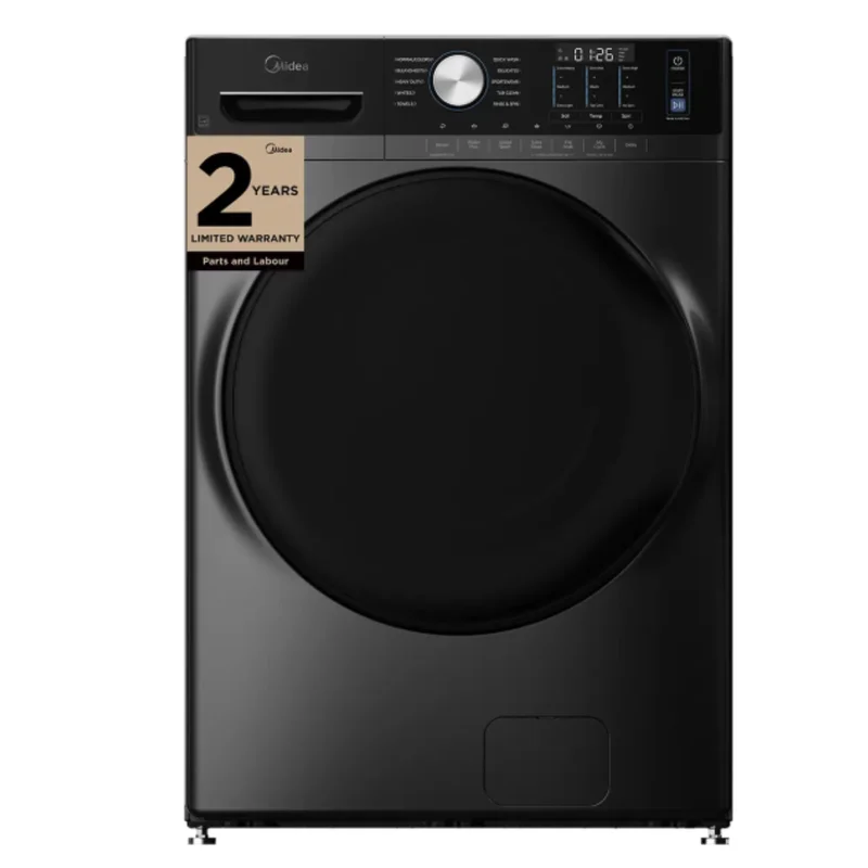 Midea - 5.2 cu. Ft Front Load with Steam Washer in Grey - MLHW52S7AGG Grey