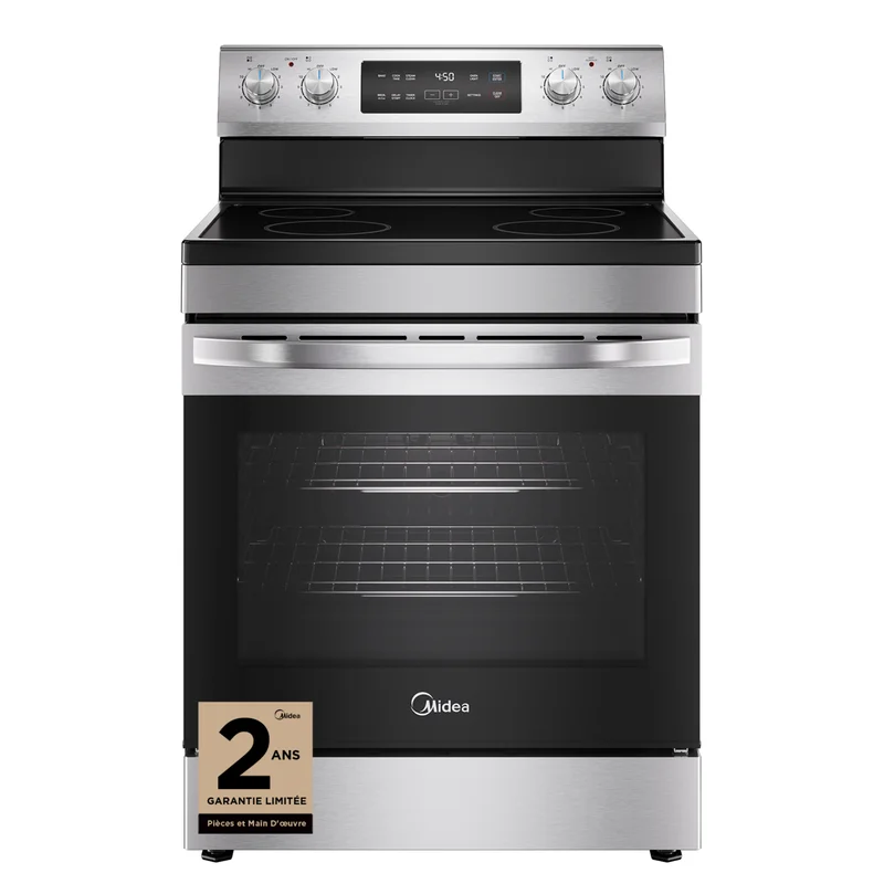 Midea - 6.3 cu. ft Electric Range in Stainless - MER30B14ASTC Stainless