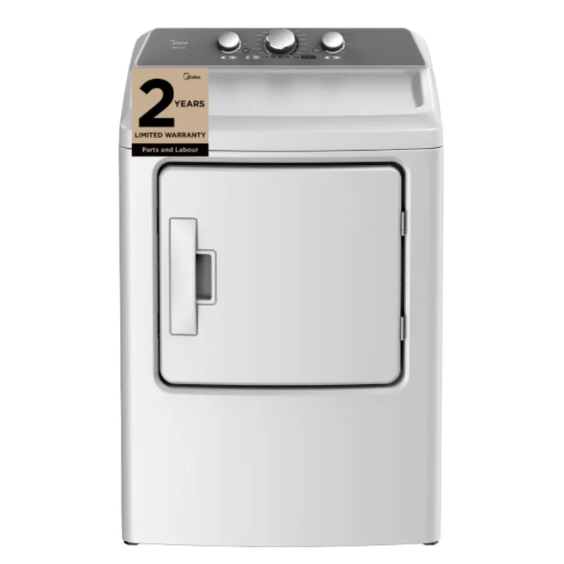 MIDEA - 6.7 cu. Ft Electric Dryer in White - MLE43A3AWW White