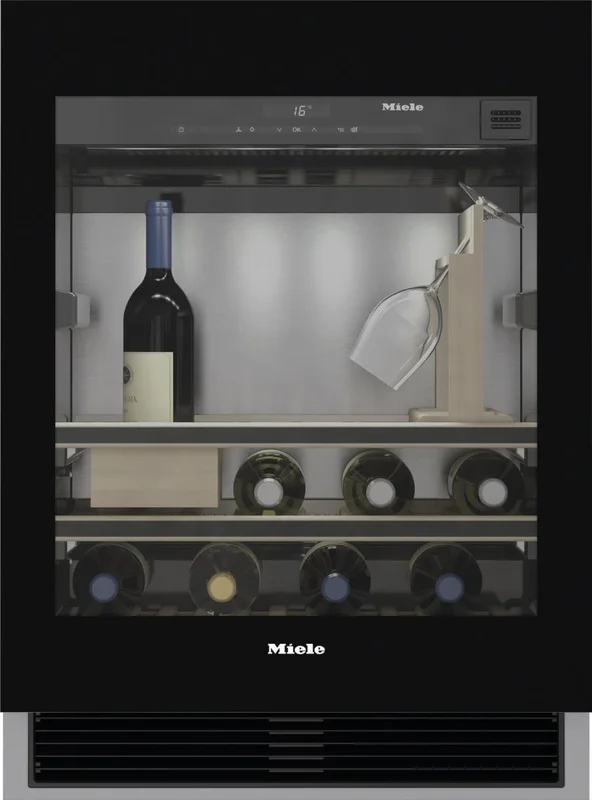 Miele - 23.625 Inch 46 Bottles Built In / Integrated Wine Fridge Refrigerator in Black - KWT6312 UGS Black