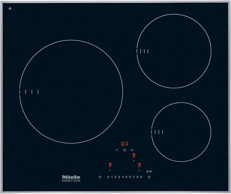 Miele - 24.75 inch wide Induction Cooktop in Black - KM6310 Black