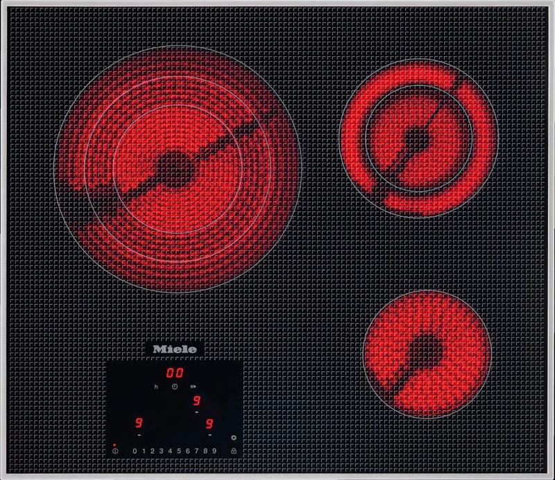 Miele - 24.8 Inch Electric Cooktop in Stainless - KM 5820 240V Stainless