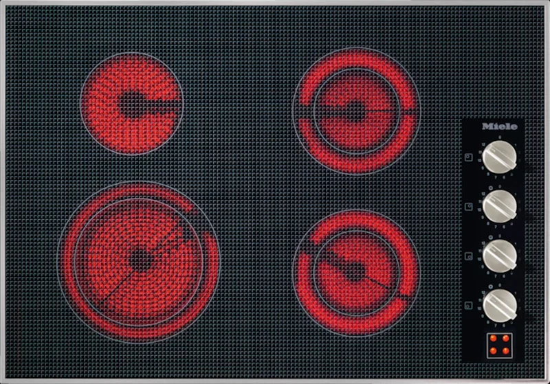Miele - 30.6 Inch Electric Cooktop in Stainless - KM 5624 208V Stainless